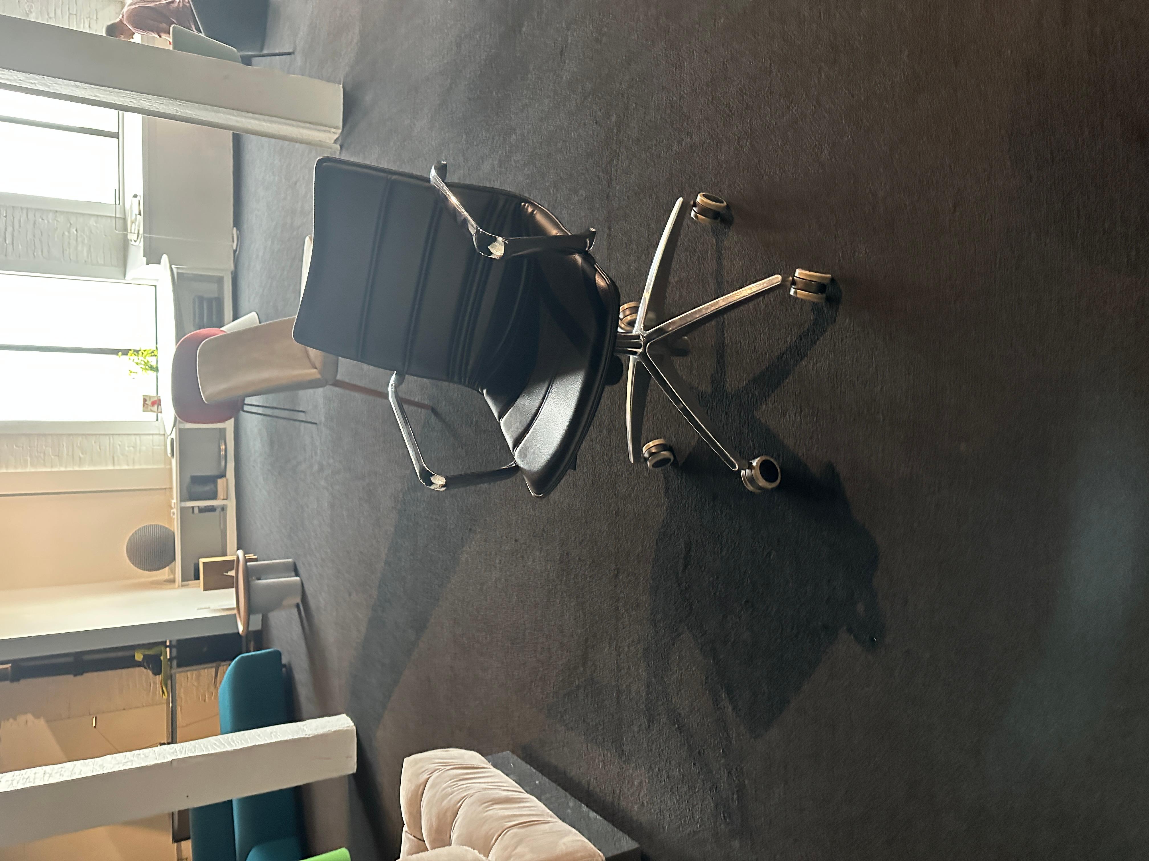 M2L Black Swivel Desk Armchair on Casters in STOCK 2