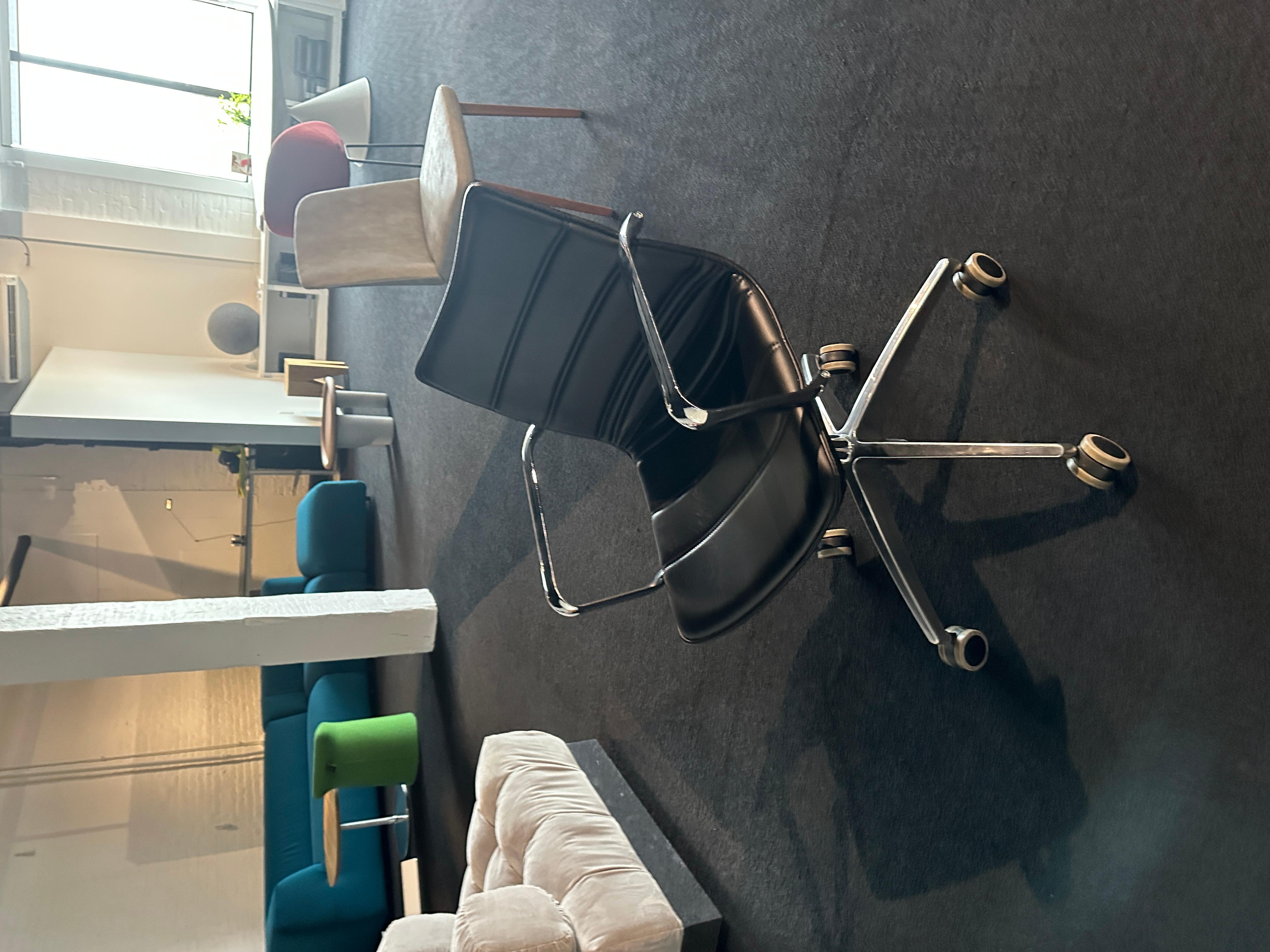 M2L Black Swivel Desk Armchair on Casters in STOCK 3