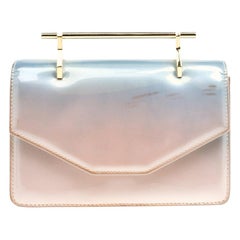 M2Malletier Blue/Peach Ombre Patent Leather Indre Shoulder Bag