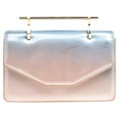 M2Malletier Blue/Peach Ombre Patent Leather Indre Shoulder Bag