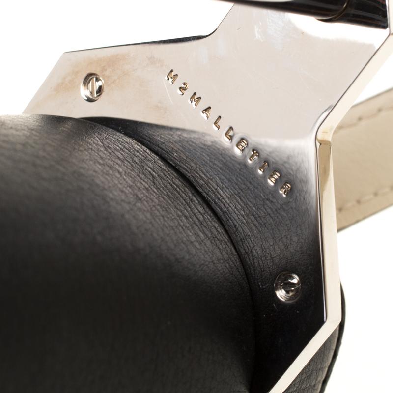M2Malletier Off-white/Black Leather Amor Fati Crossbody Bag 5