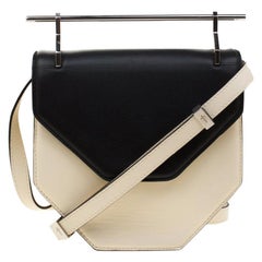 M2Malletier Off-white/Black Leather Amor Fati Crossbody Bag