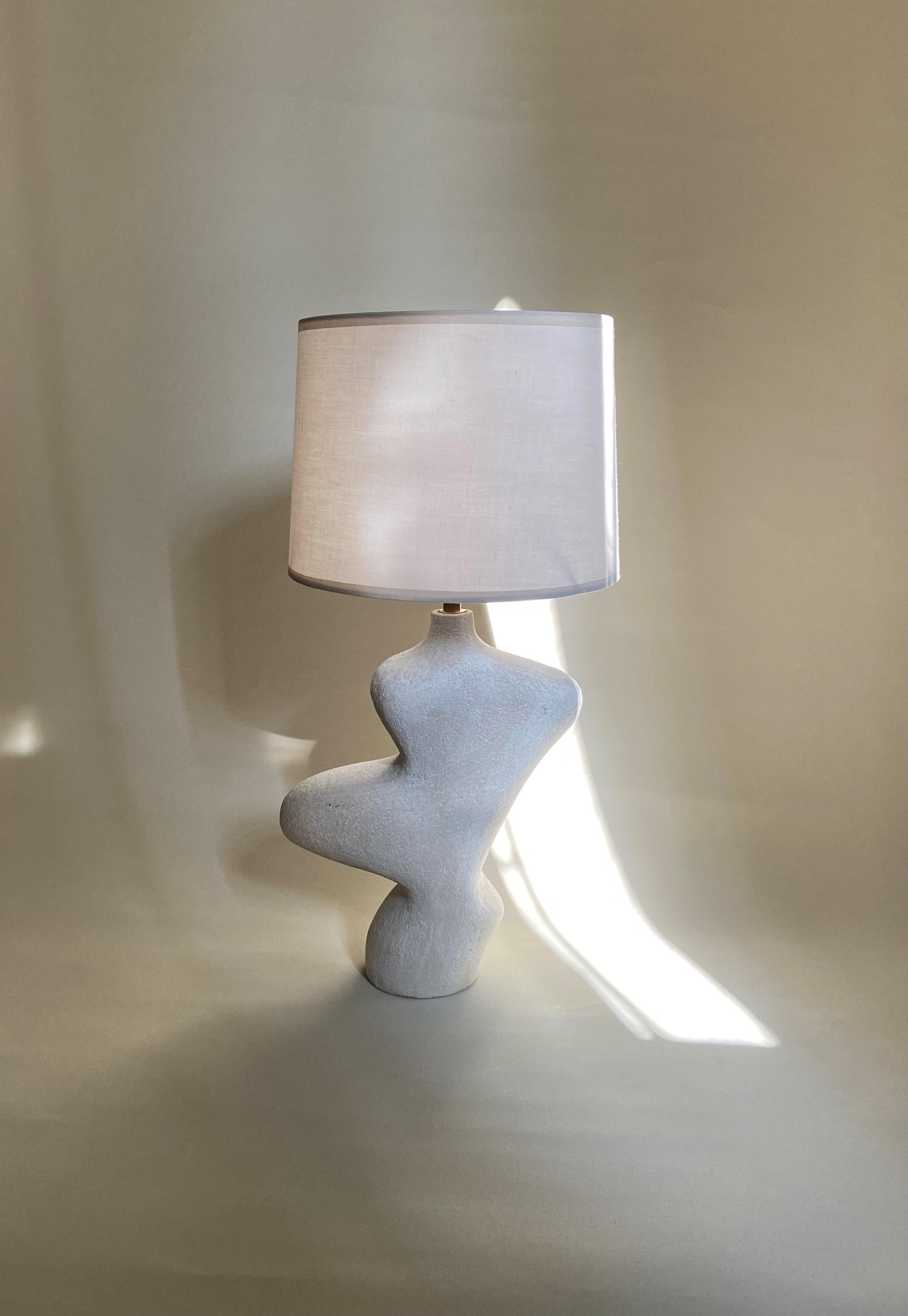 M35 lamp by Aysun Ay
Dimensions: D25 x H46
Materials: Stoneware ceramic, brass hardware, cotton drum, CE certified twisted cable, non-slip bottom sole

All our lamps can be wired according to each country. If sold to the USA it will be wired for the