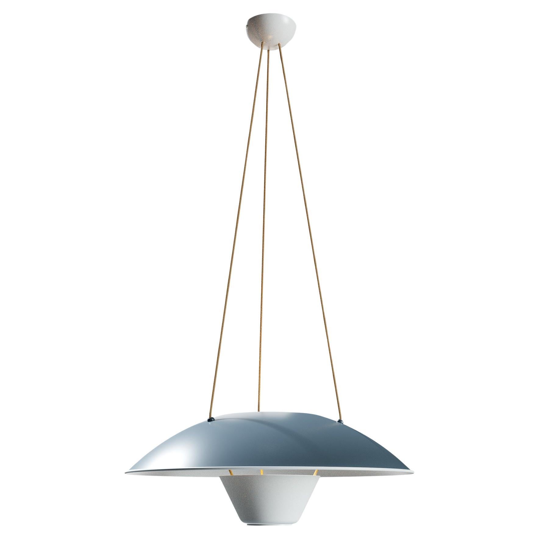 Lampada a sospensione M4 grigio scuro e bianco di Disderot