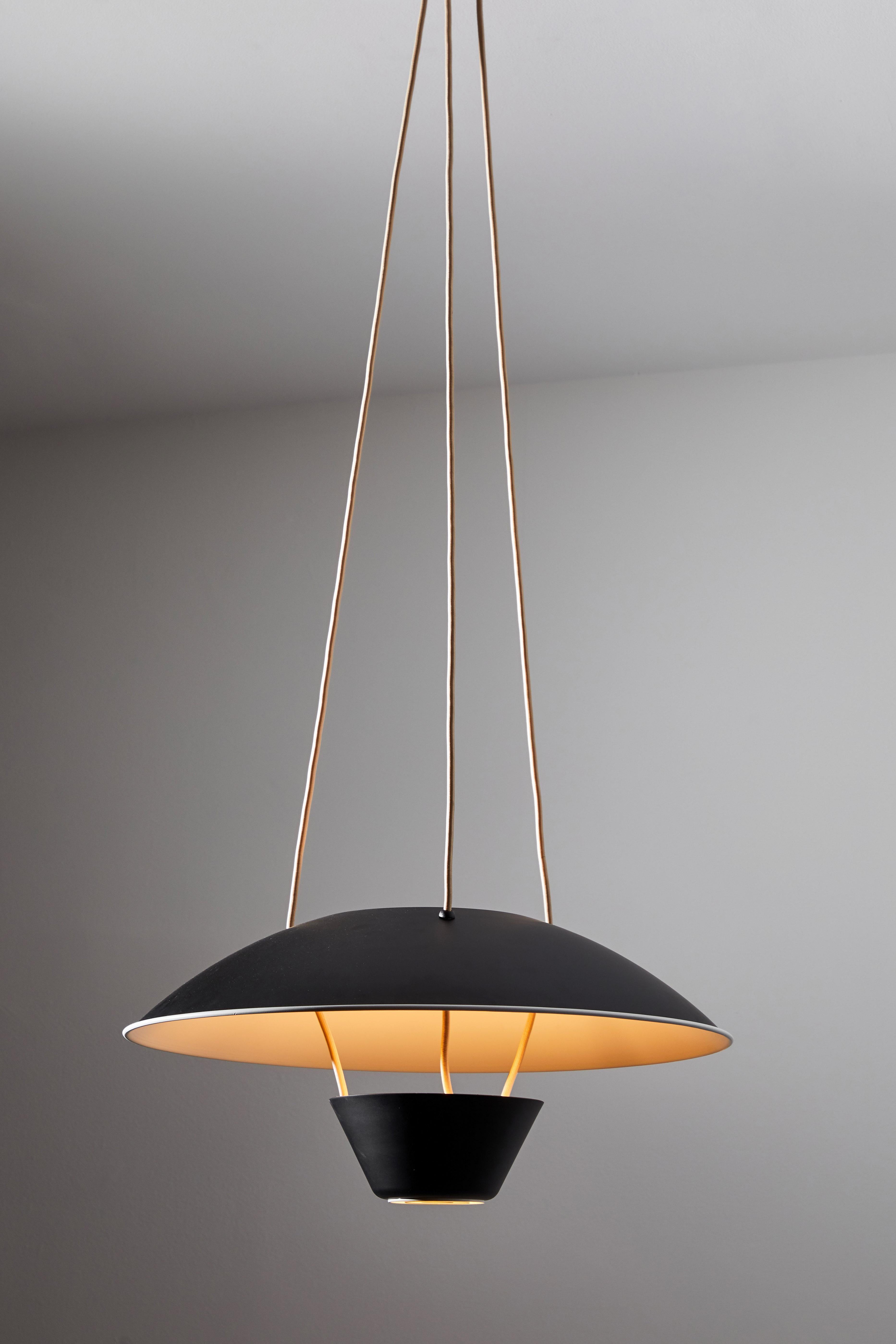 Enameled M4 Suspension Light by Michel Mortier for Disderot For Sale