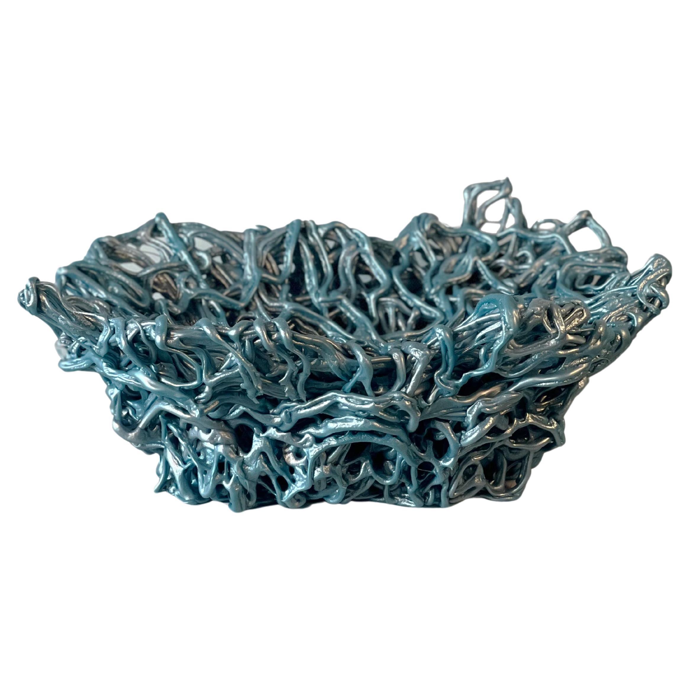 "M4_4" Recyced Polypropylene Abstract Basket  For Sale