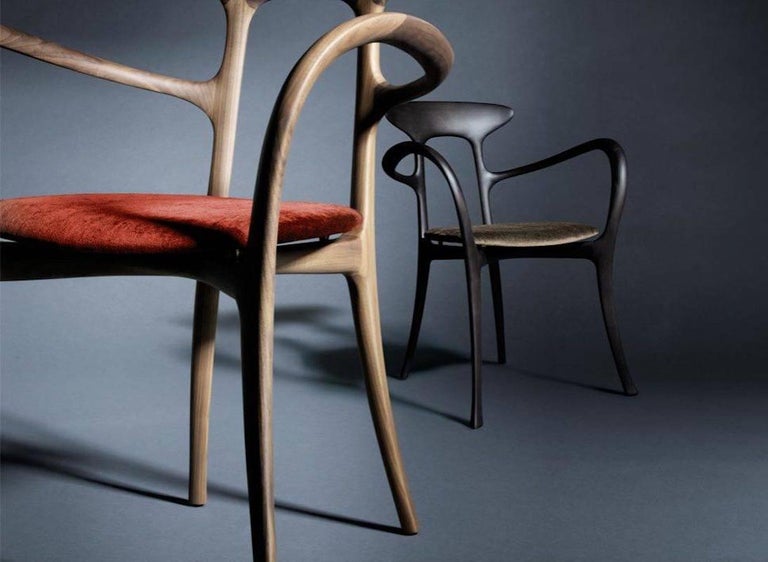 Ma Belle Chair with or Without Armrests in Solid Walnut or Cherry by