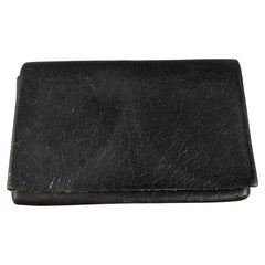 M.A+ Black Leather Origami Wallet