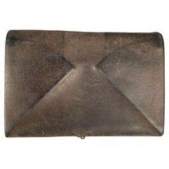 M.A+ Brown & Black Distressed Leather Origami Wallet