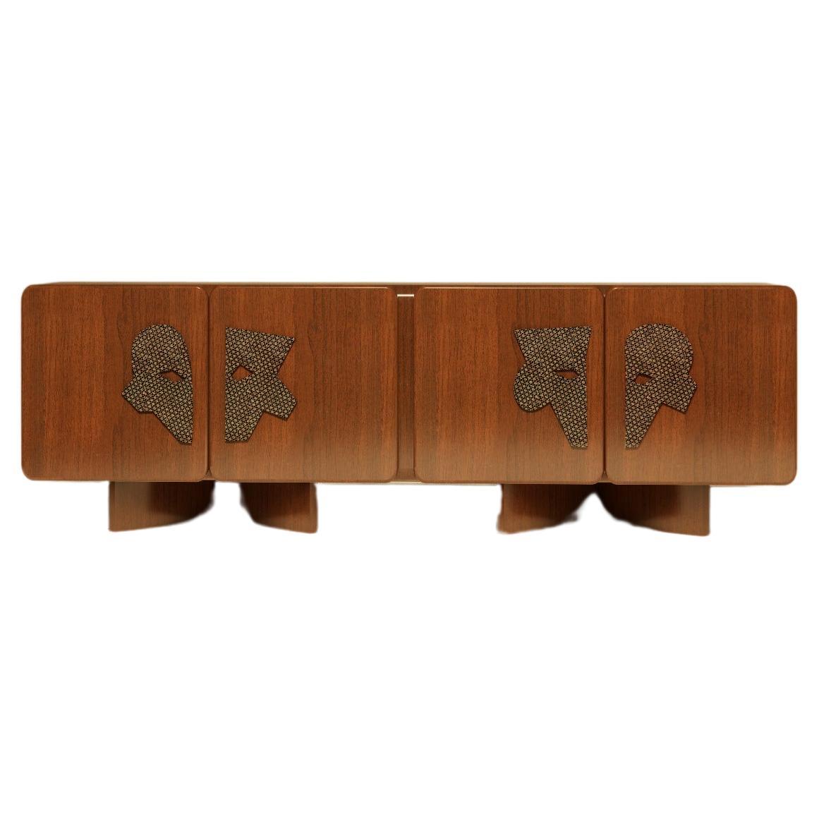 Credenza Ma en nogal con incrustaciones de khatam by VandaVee