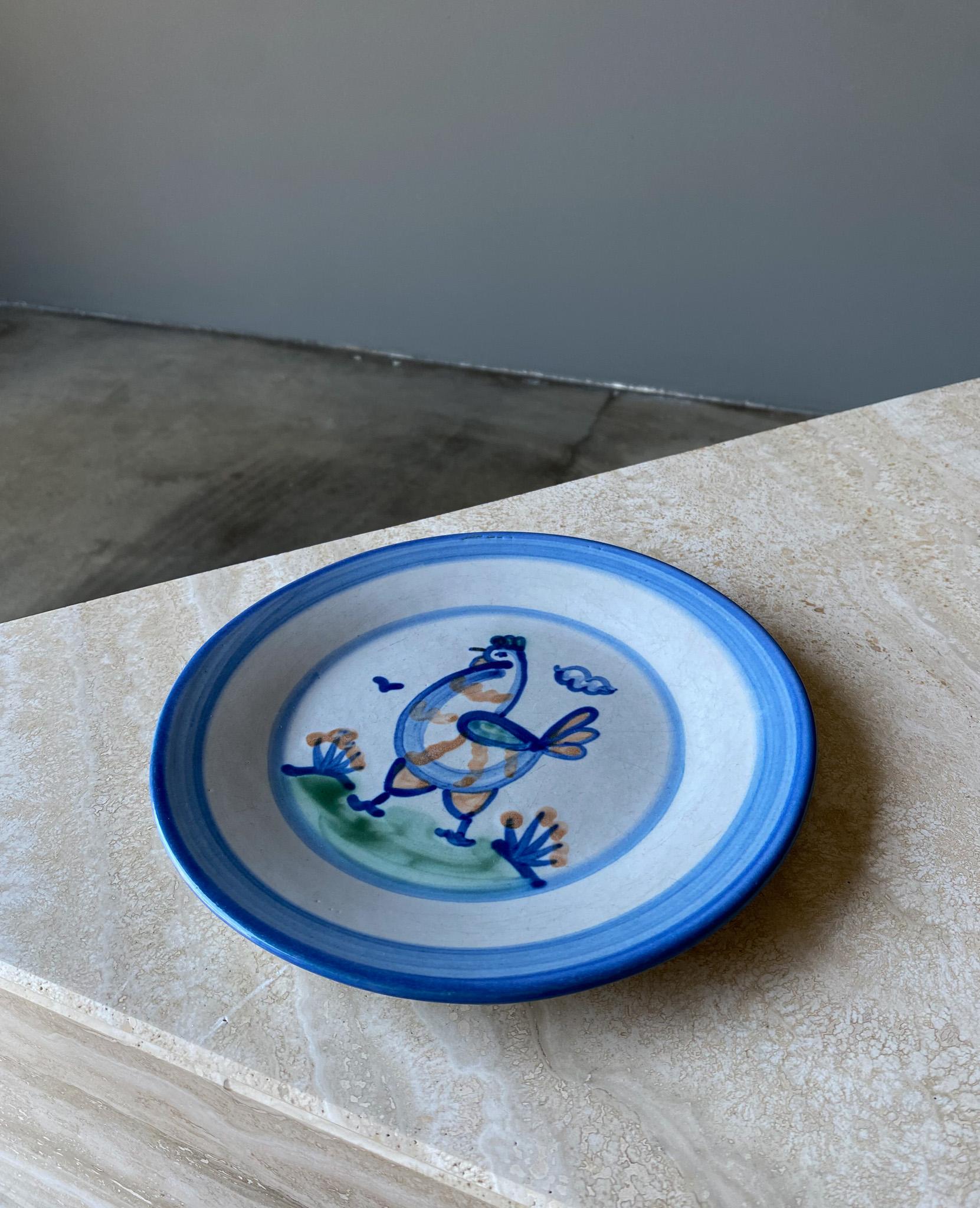 M.A. Hadley Chicken Dish / Plate, United States,  20th Century For Sale 4