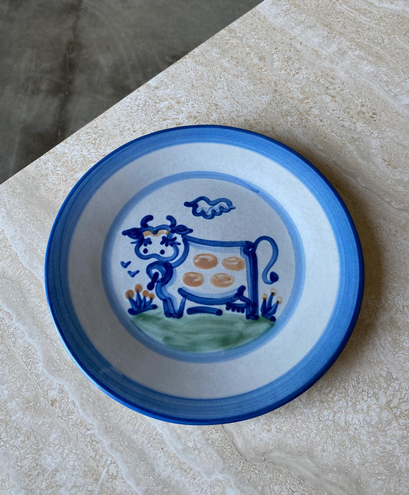 M.A. Hadley Cow Dish / Plate, United States,  20th Century. 
