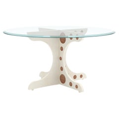 Ma-Mi, 21st Century Veselye Marble and Glass Round Table - Filling holes