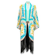 MA Pastelli misti e twill di seta giallo: Cocoon di Pucci con bordi in velluto