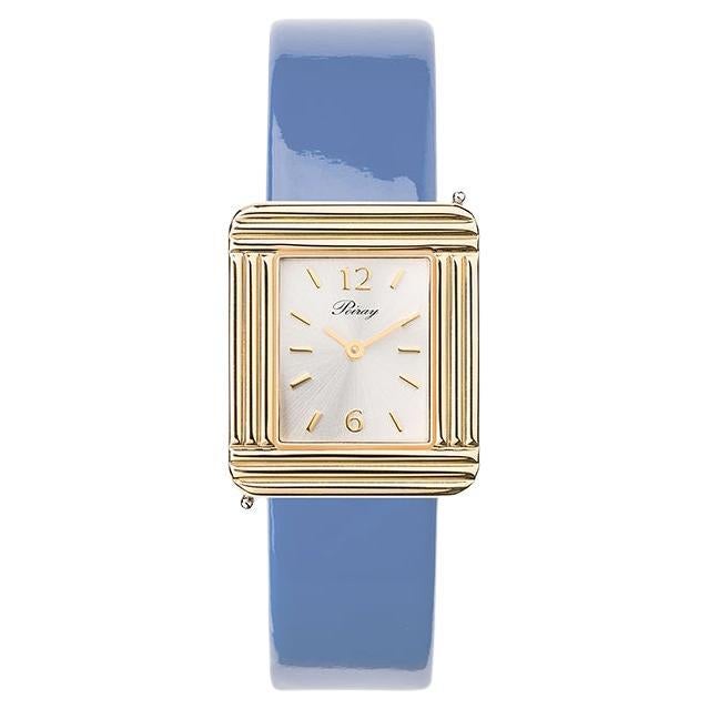 Ma Première Gold & Stahl Uhr, blaues Kalbslederarmband, Ma Première Kollektion