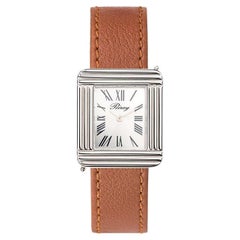 Reloj de acero Ma Première, correa de piel de becerro marrón, Colección Ma Première