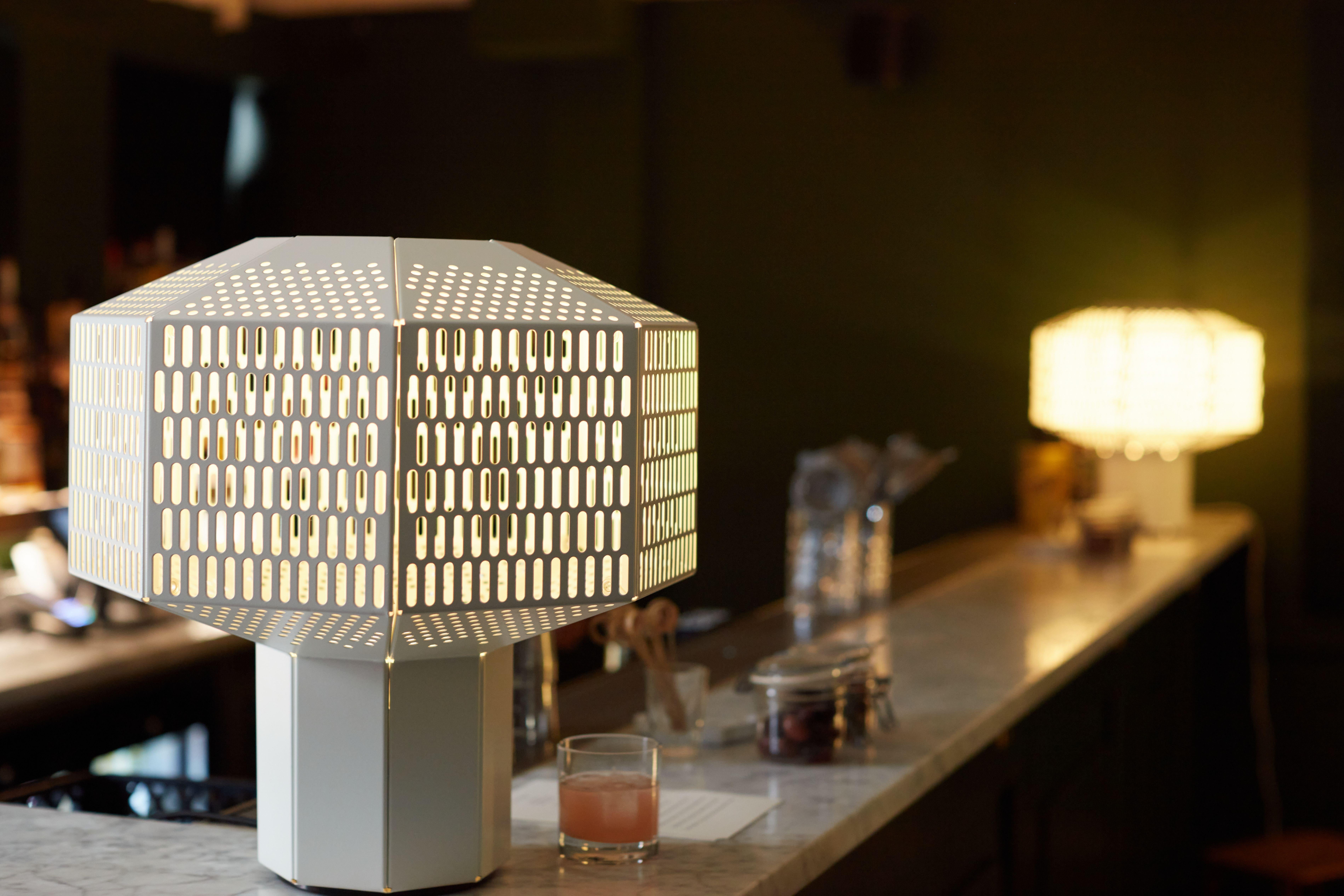 Mid-Century Modern Ma-Rock Table Lamp in Golden by Jaime Hayon 2020 For Sale