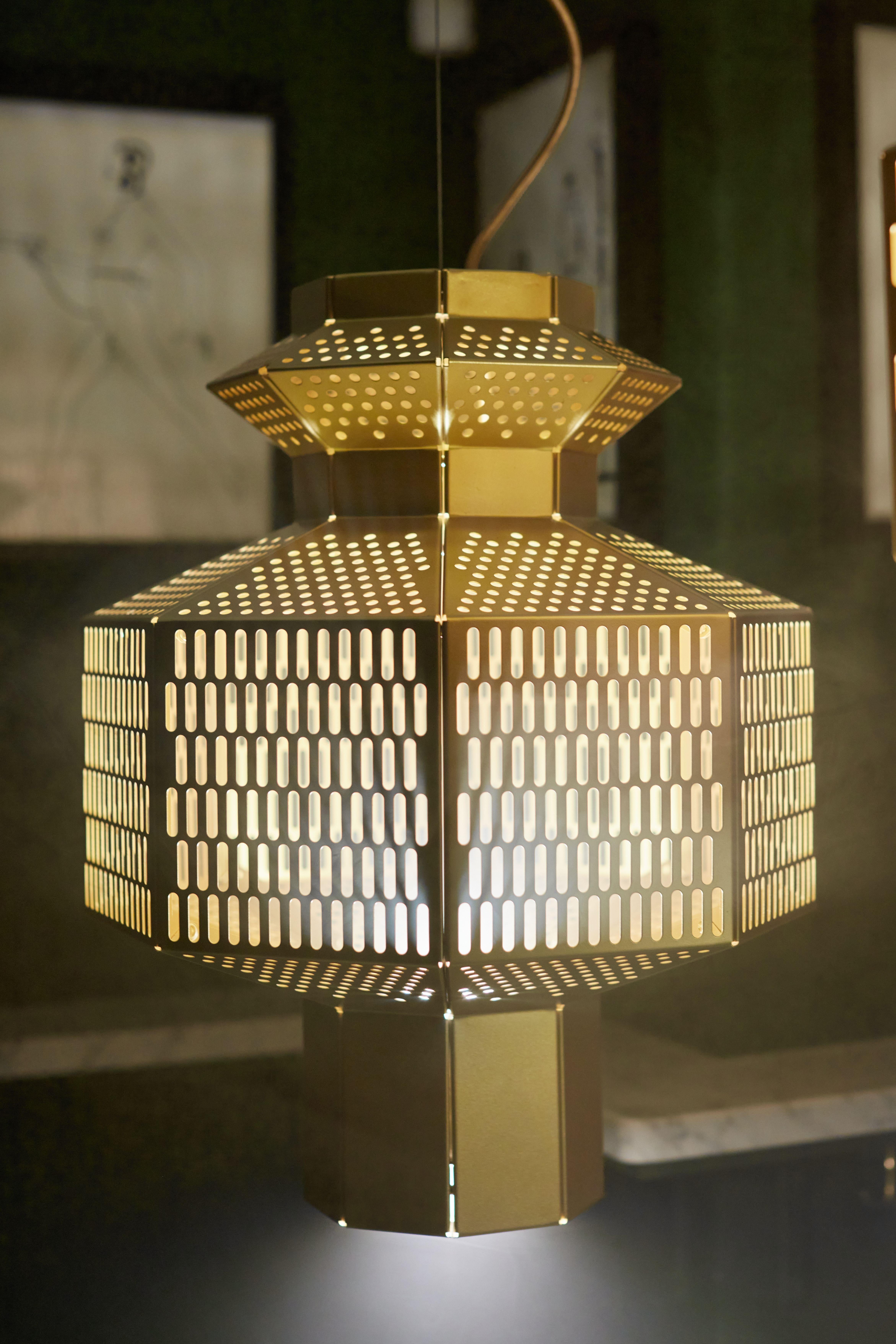 Spanish Ma-Rock Table Lamp in Golden by Jaime Hayon 2020 For Sale