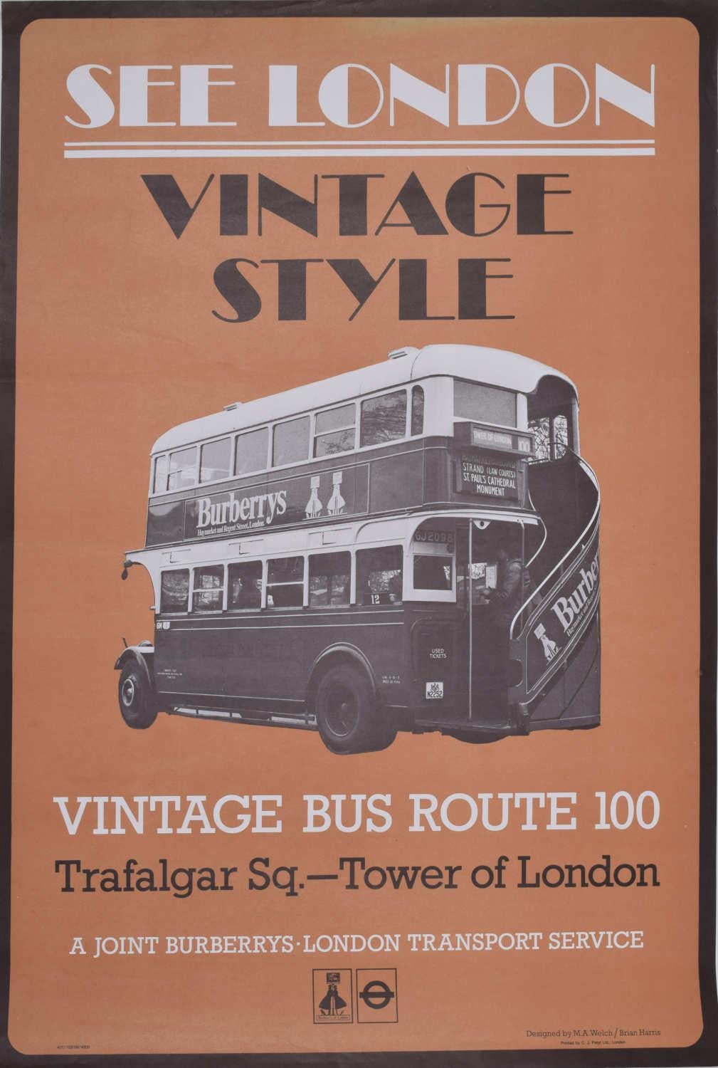 See One Vintage Style, poster vintage originale di M.A. Welch & Brian Harris