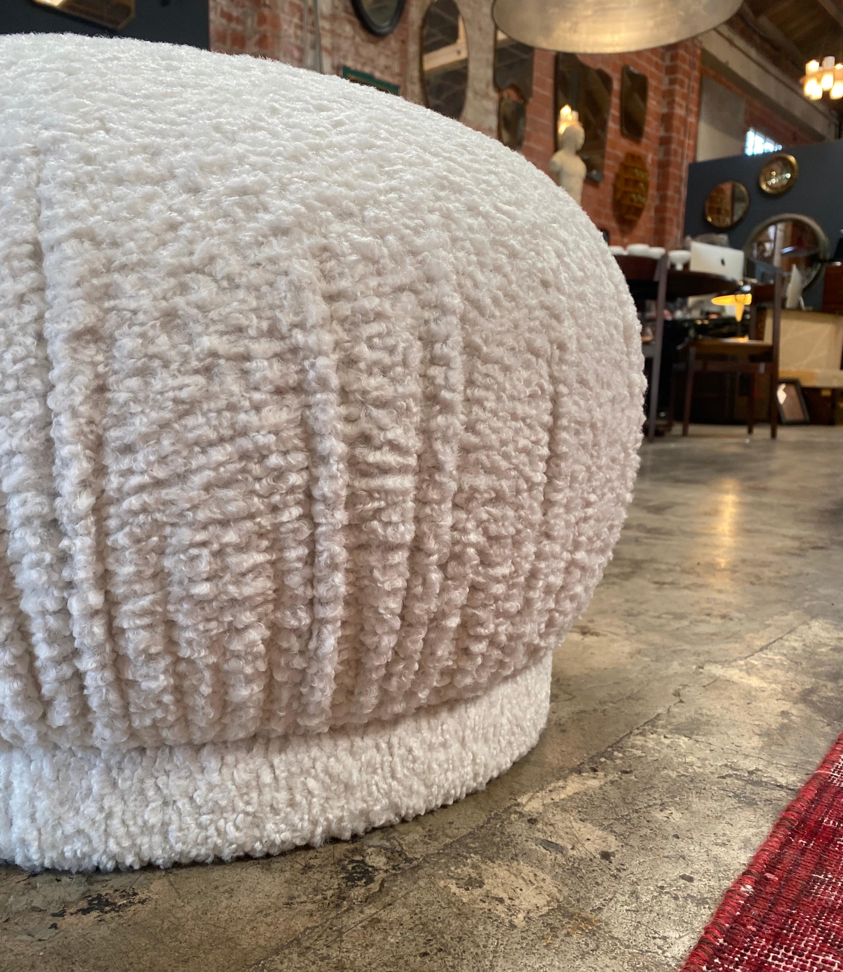 Mid-Century Modern Ma39 Ottoman in Carved Wood Sheep, Italy, 21st Century For Sale