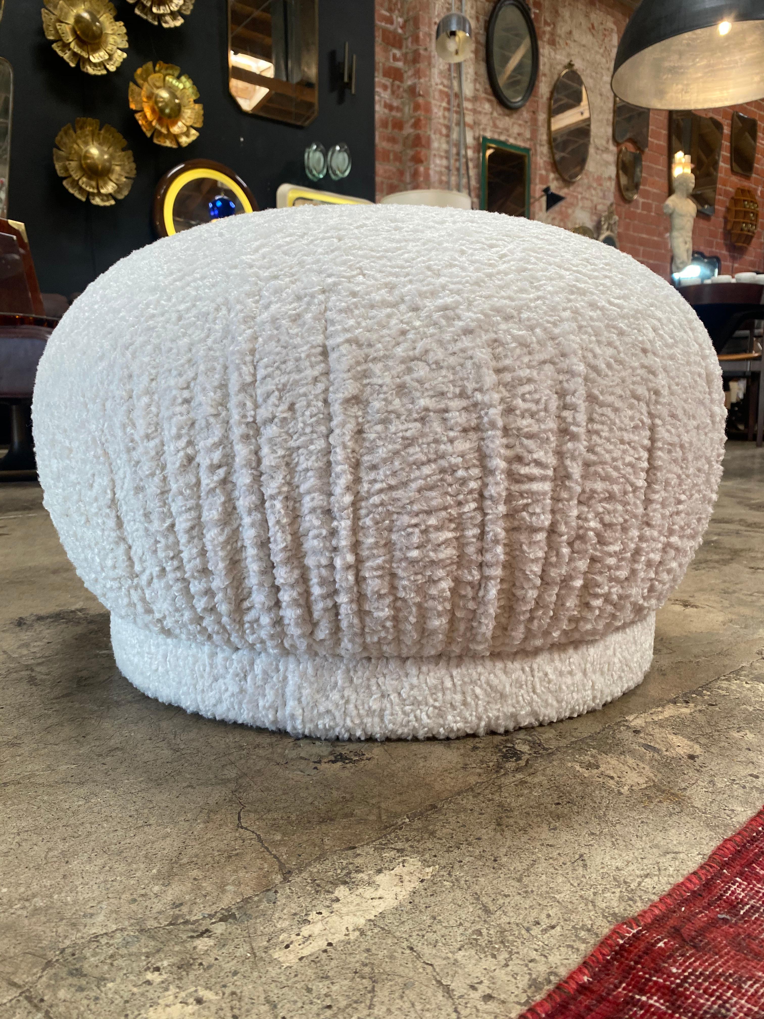 American Ma39 Ottoman in Carved Wood Sheep, Italy, 21st Century For Sale