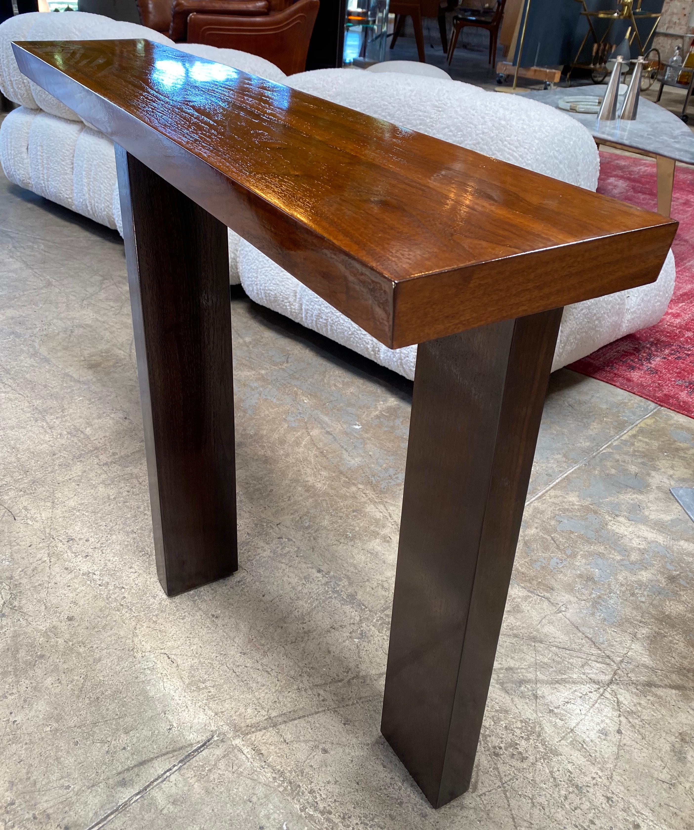 Ma39 Solid Walnut Side Tables / Consoles, 21st Century For Sale 2