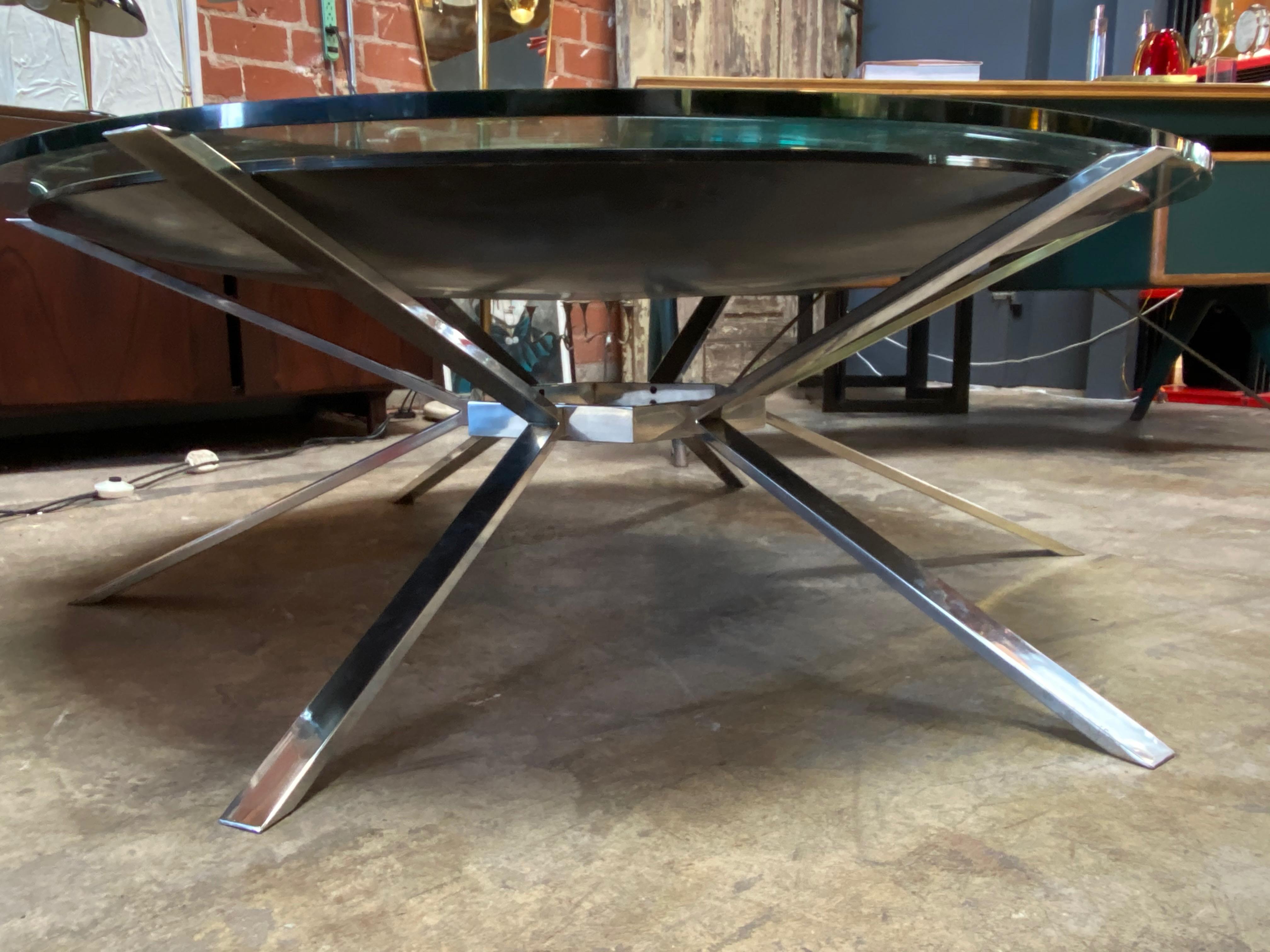 MA39's Custom Magnifying Lens Table with Stainless Base In New Condition For Sale In Los Angeles, CA