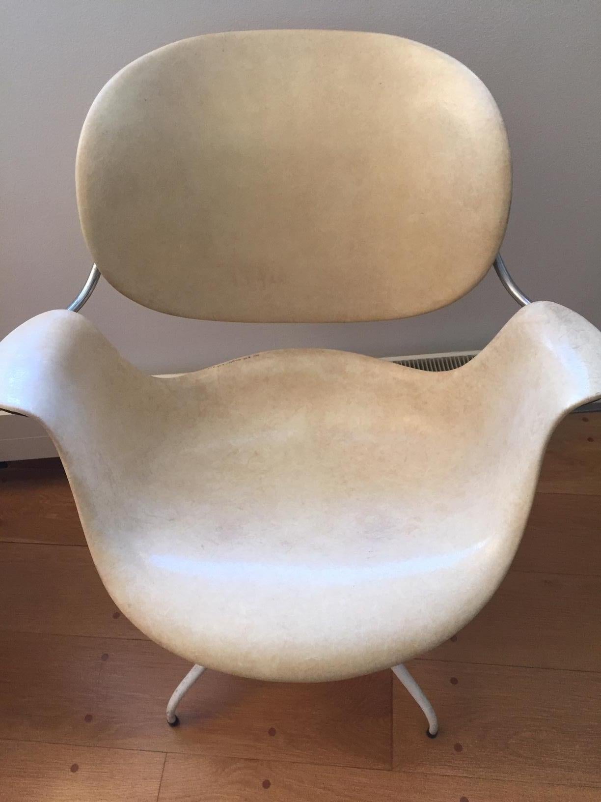 MAA Swaged Leg Lounge Chair by George Nelson for Herman Miller, 1958 In Good Condition For Sale In London, GB