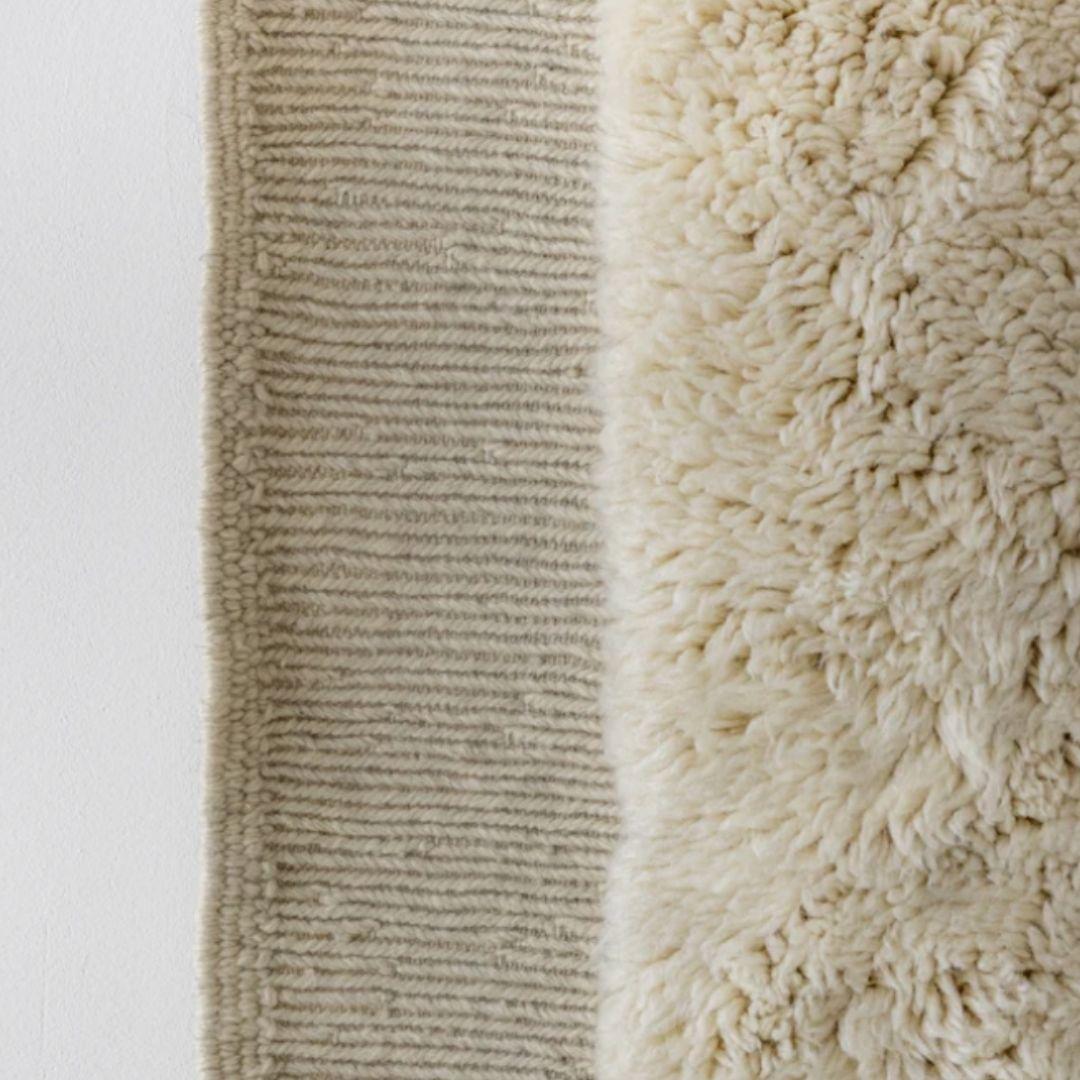Woven MAAJ Custom Berber Wool Rug Modern Handwoven Large Minimalist Contemporary For Sale