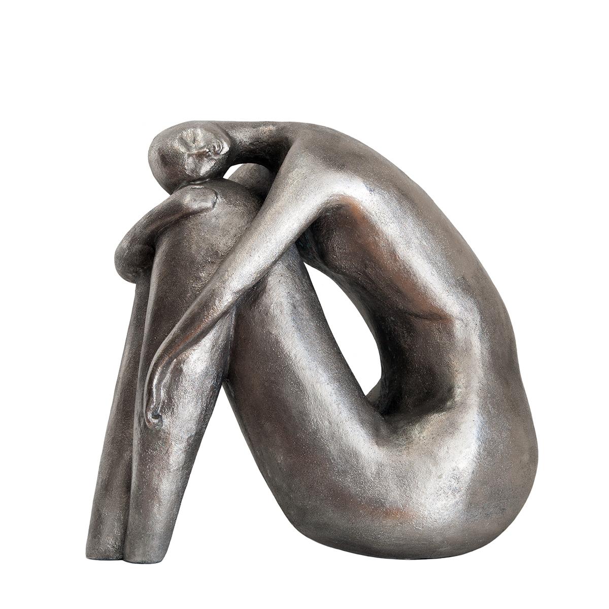 Sitting Lady - Sculpture by Maart Tsampiras