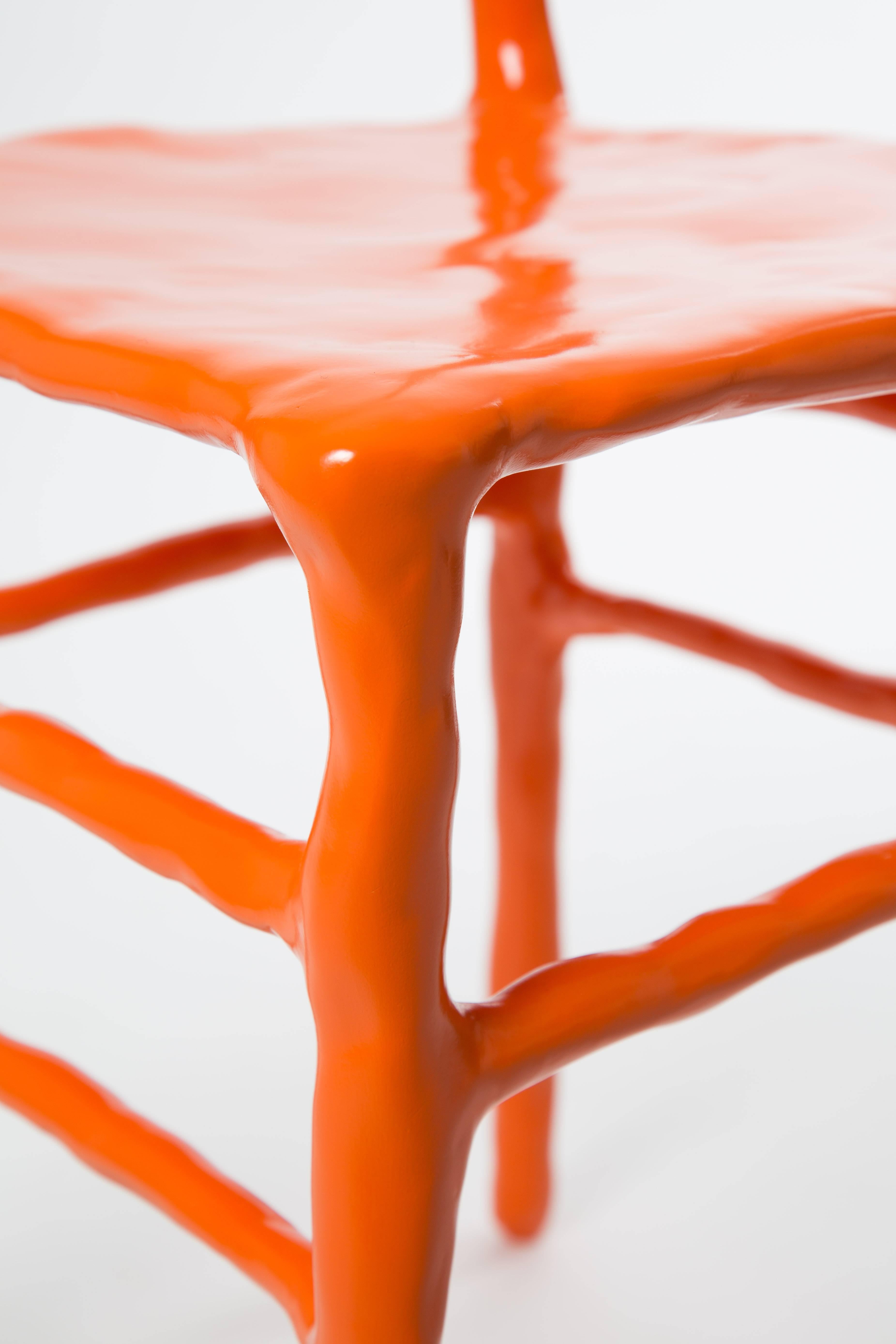 Post-Modern Maarten Baas Clay Chair Limited Edition Basel Chair 2007 Orange For Sale