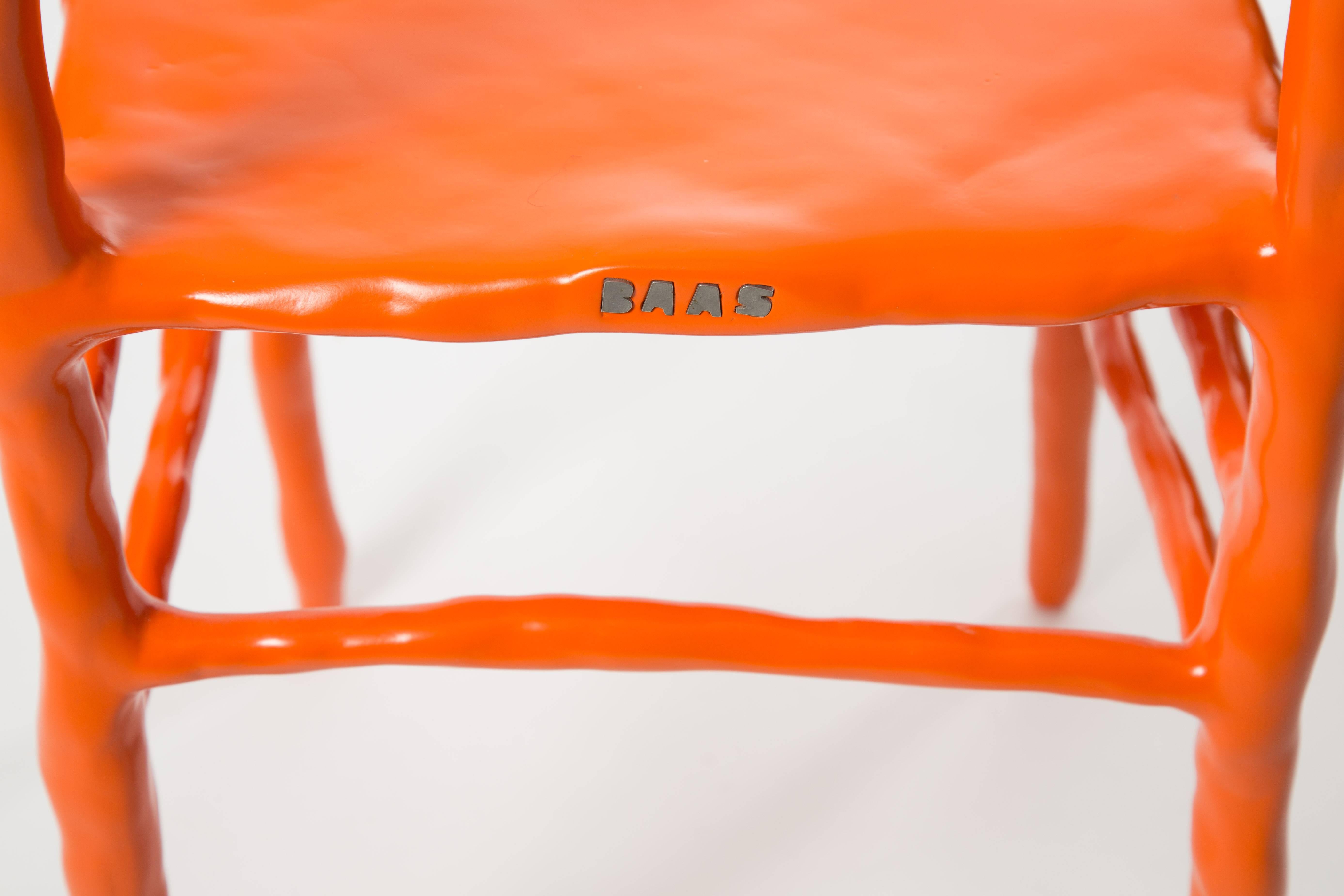 Maarten Baas Clay Chair Limited Edition Basel Chair 2007 Orange In Excellent Condition For Sale In LA Arnhem, NL