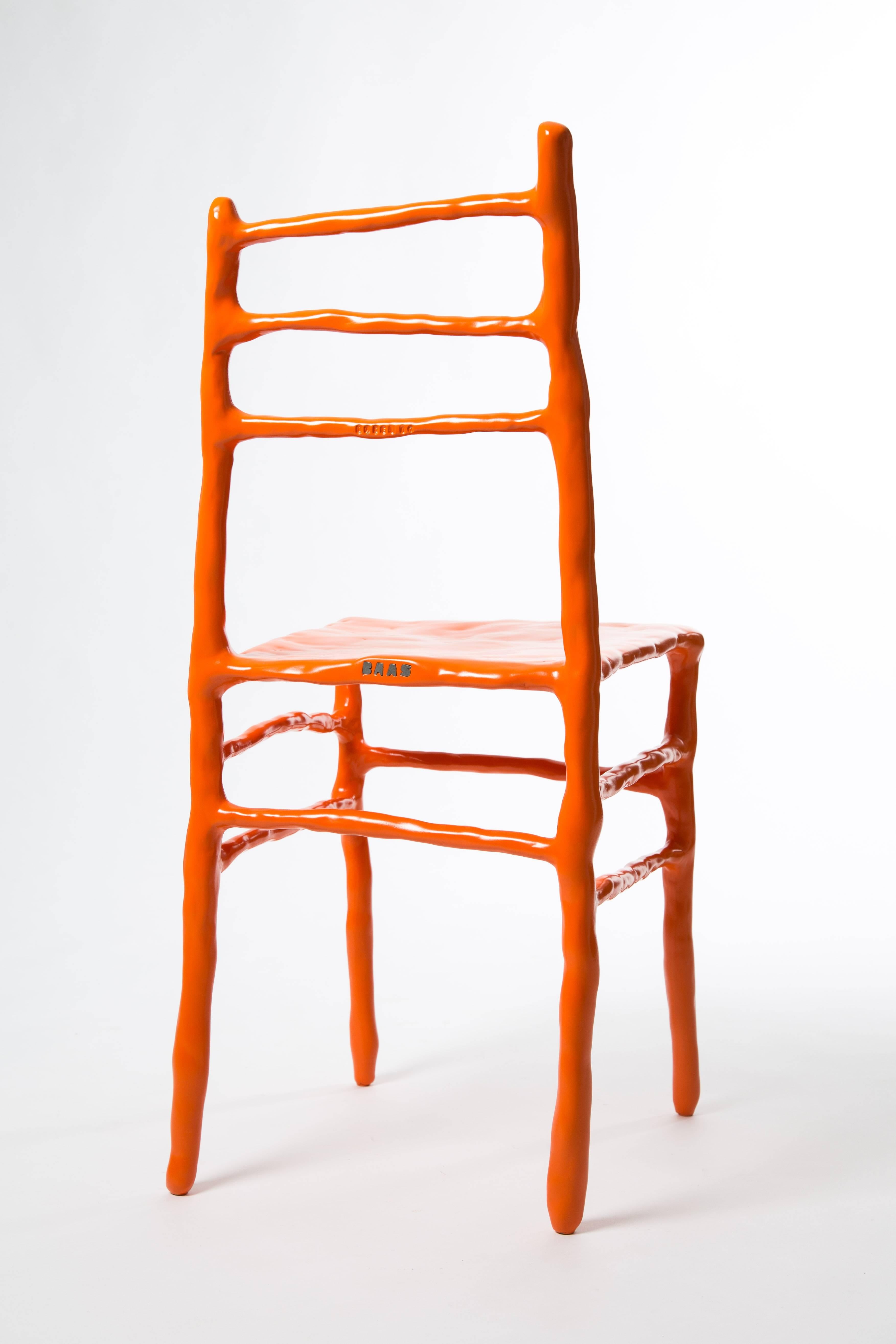 Maarten Baas Clay Chair Limited Edition Basel Chair 2007 Orange For Sale 1