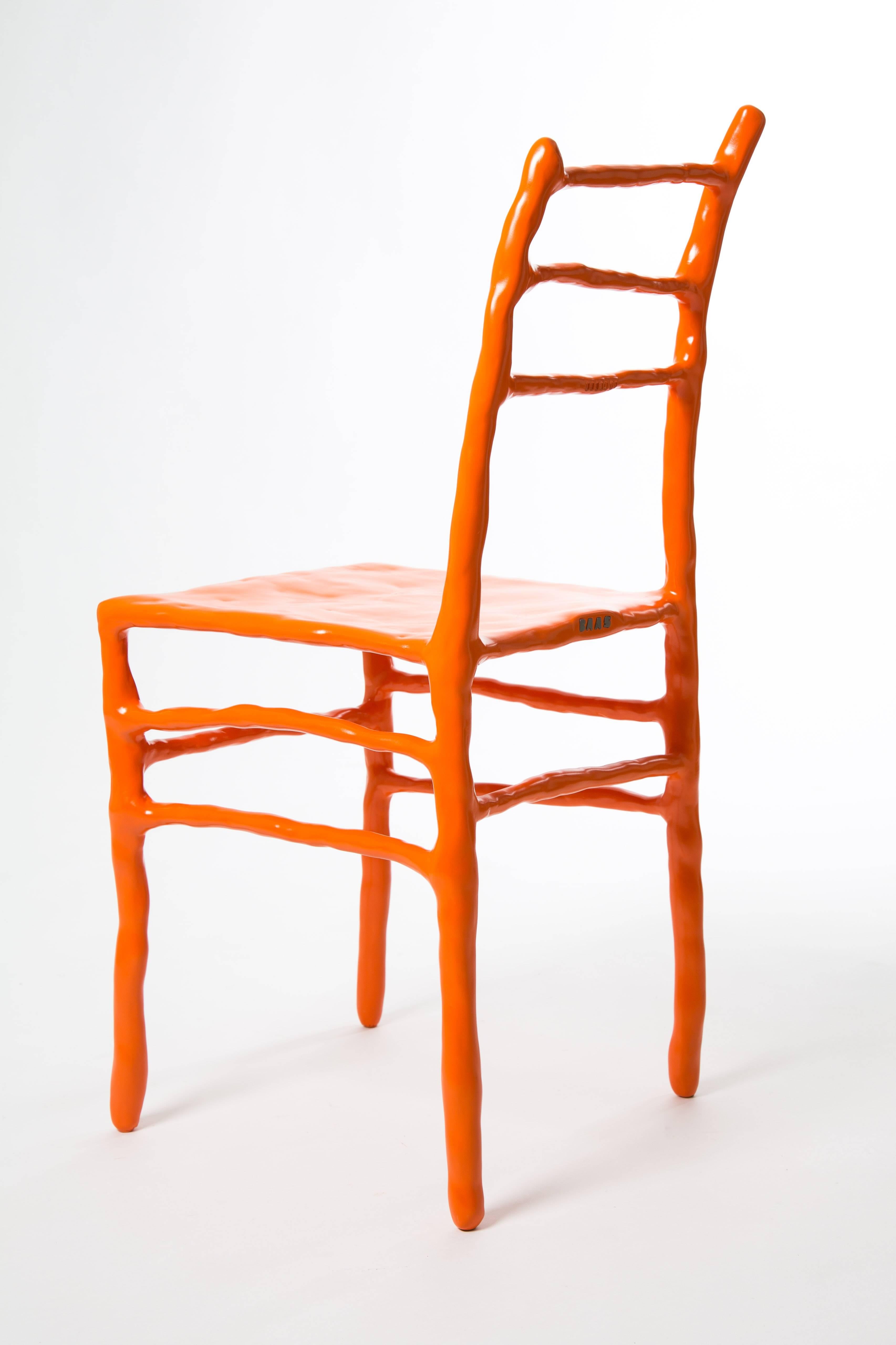 Maarten Baas Clay Chair Limited Edition Basel Chair 2007 Orange For Sale 2