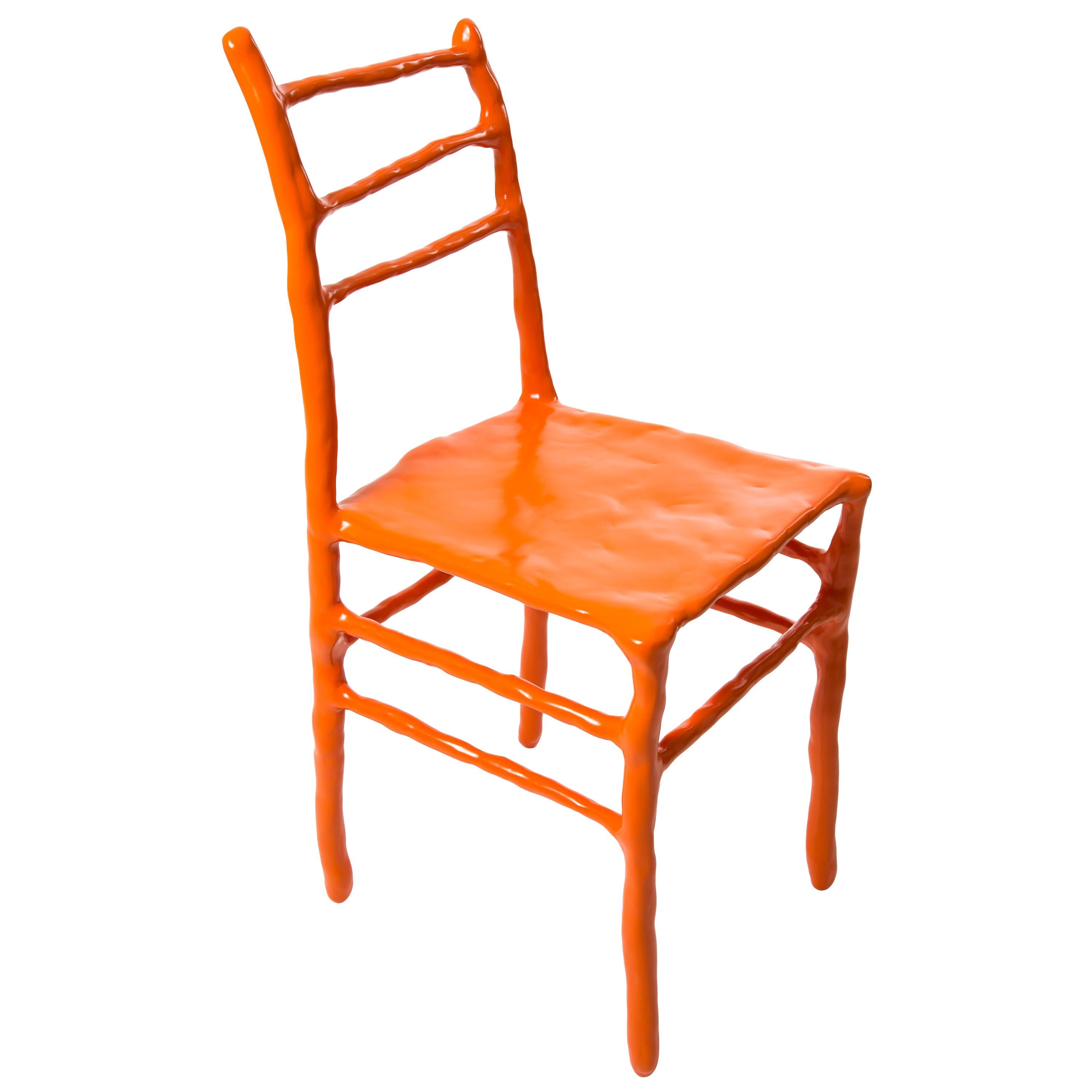 Maarten Baas Clay Chair Limited Edition Basel Chair 2007 Orange For Sale