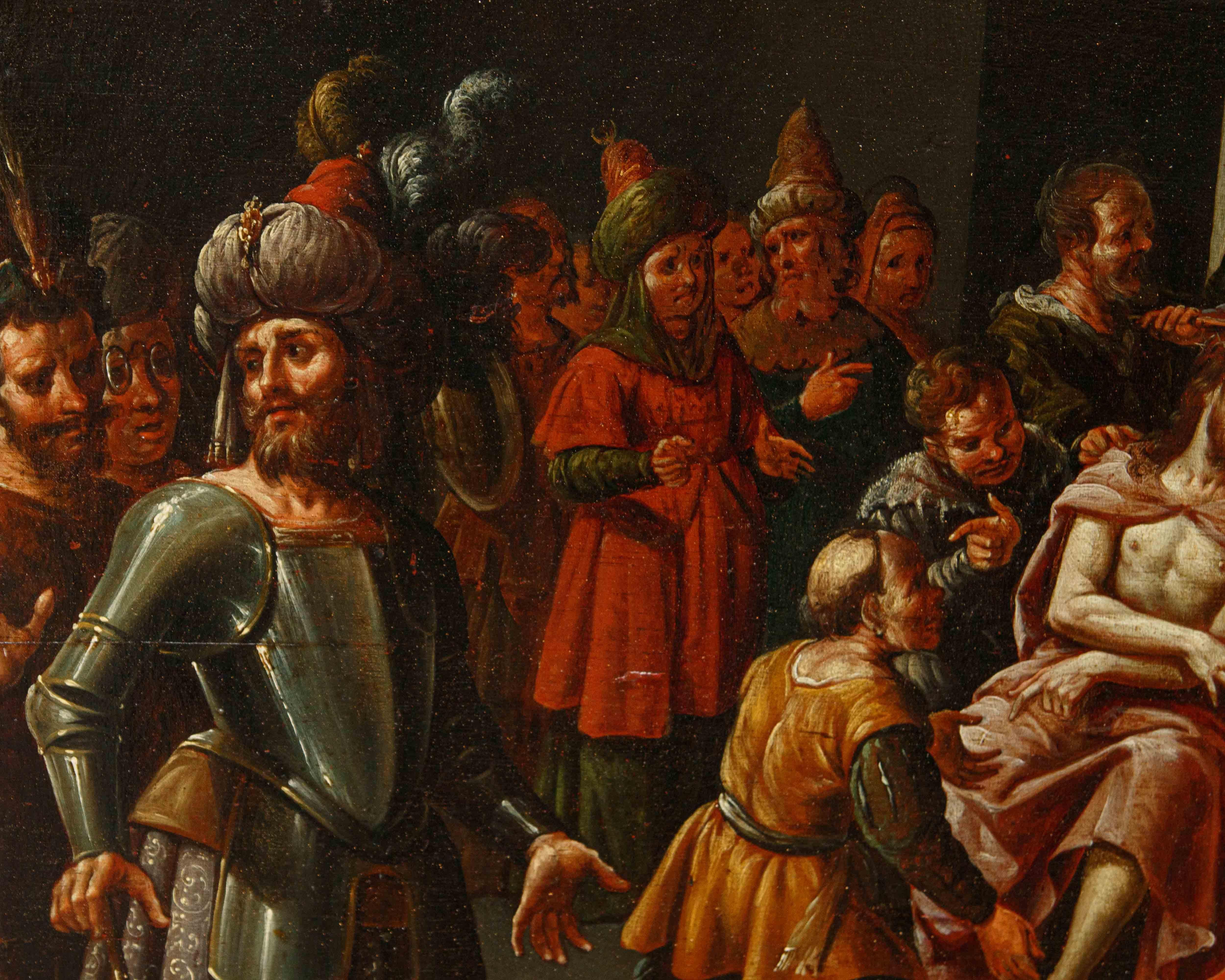 Circle of Maarten de Vos, Christ Mocked - Other Art Style Painting by Maarten de Vos (Antwerp, 1532 - 1603)