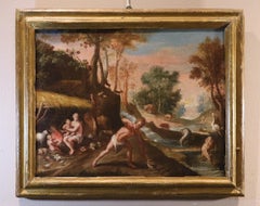 Couple paints Adam Eve Cain Abel De Vos 17th Century Oil on canvas Old master