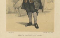 Maarten Harpertszoon Tromp – Dutch Admiral, 19th-Century Hand-Colored Lithograph