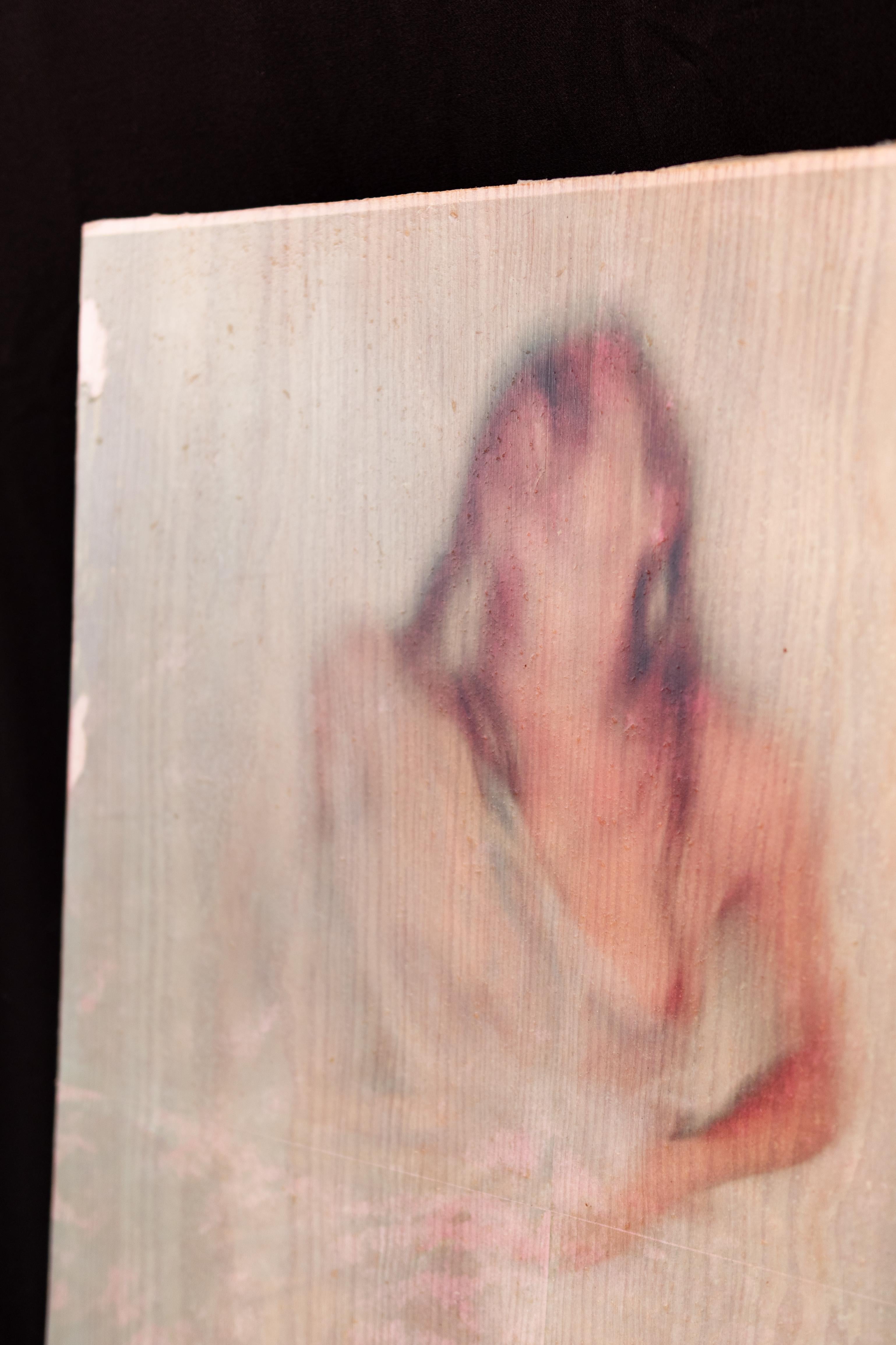Photography on wooden panel, 'Judith' (dancing lady) (2022), by Maarten Marchau 2