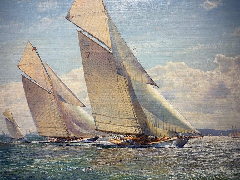 Racing in the Solent 1926 - Painting by Maarten Platje