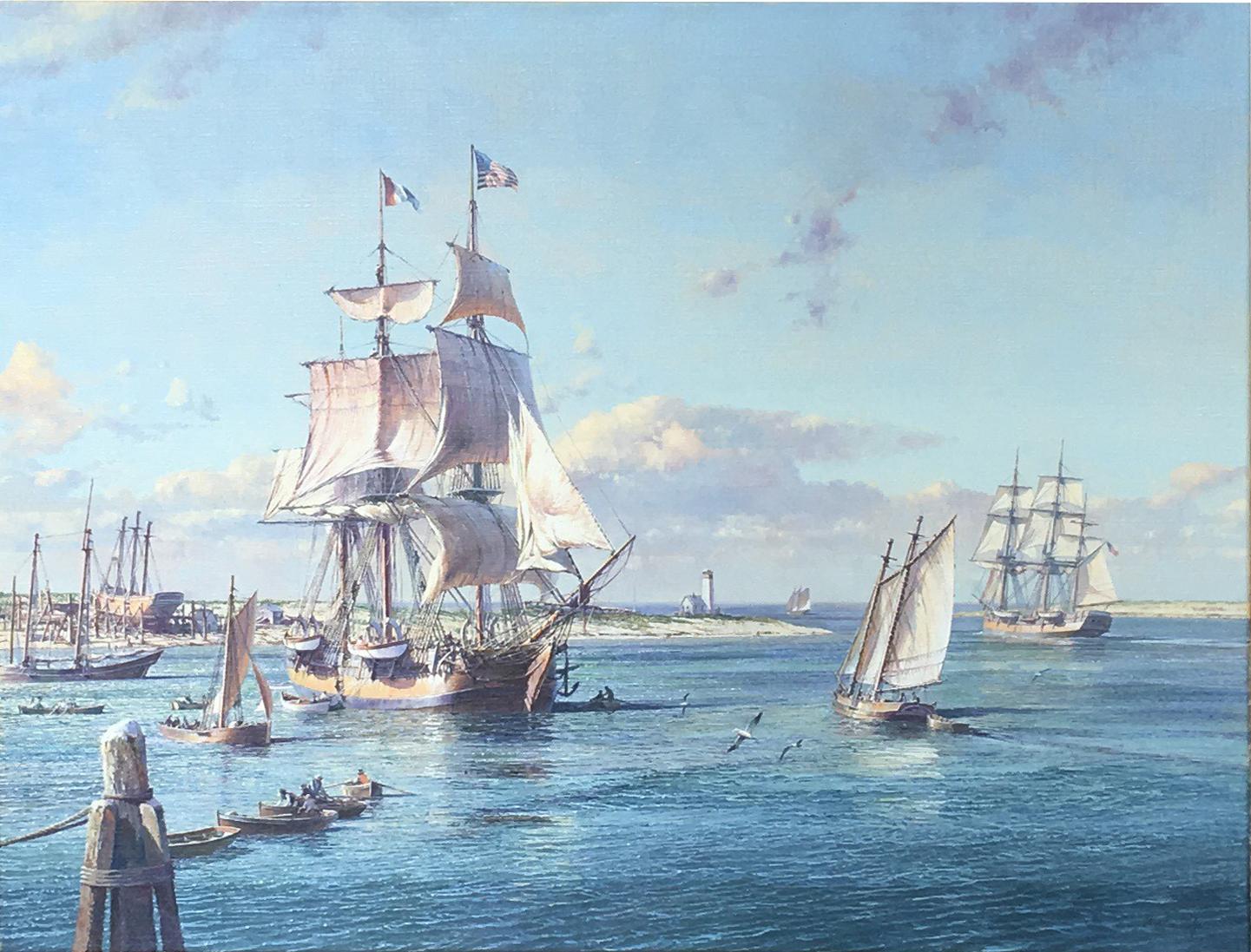The American Whaler Massachusetts Leaving Nantucket