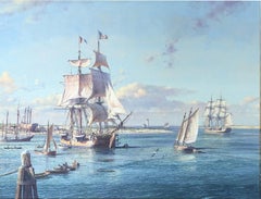 Der amerikanische Walfänger Massachusetts Leder Nantucket
