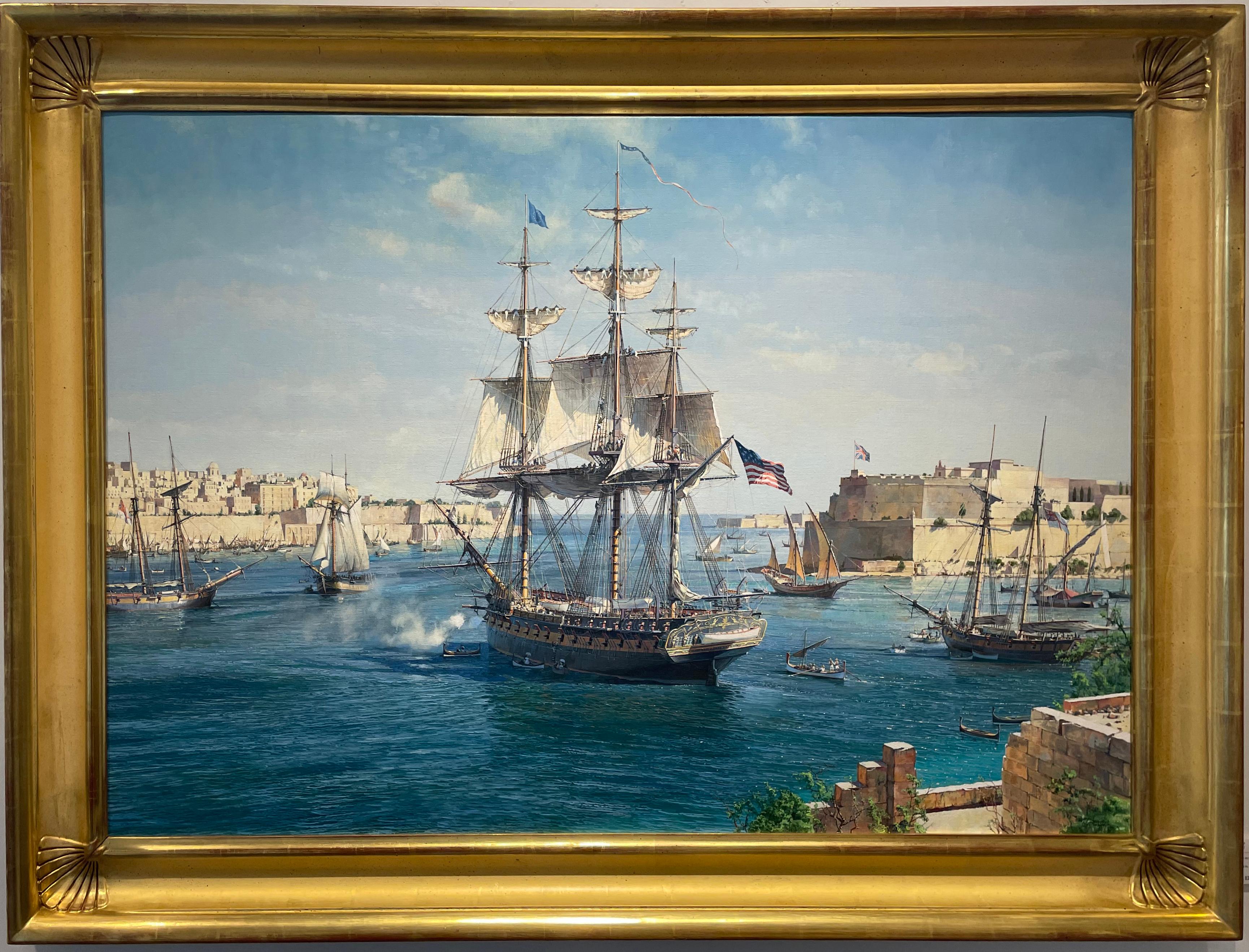 The Last Salute to Malta - Painting by Maarten Platje