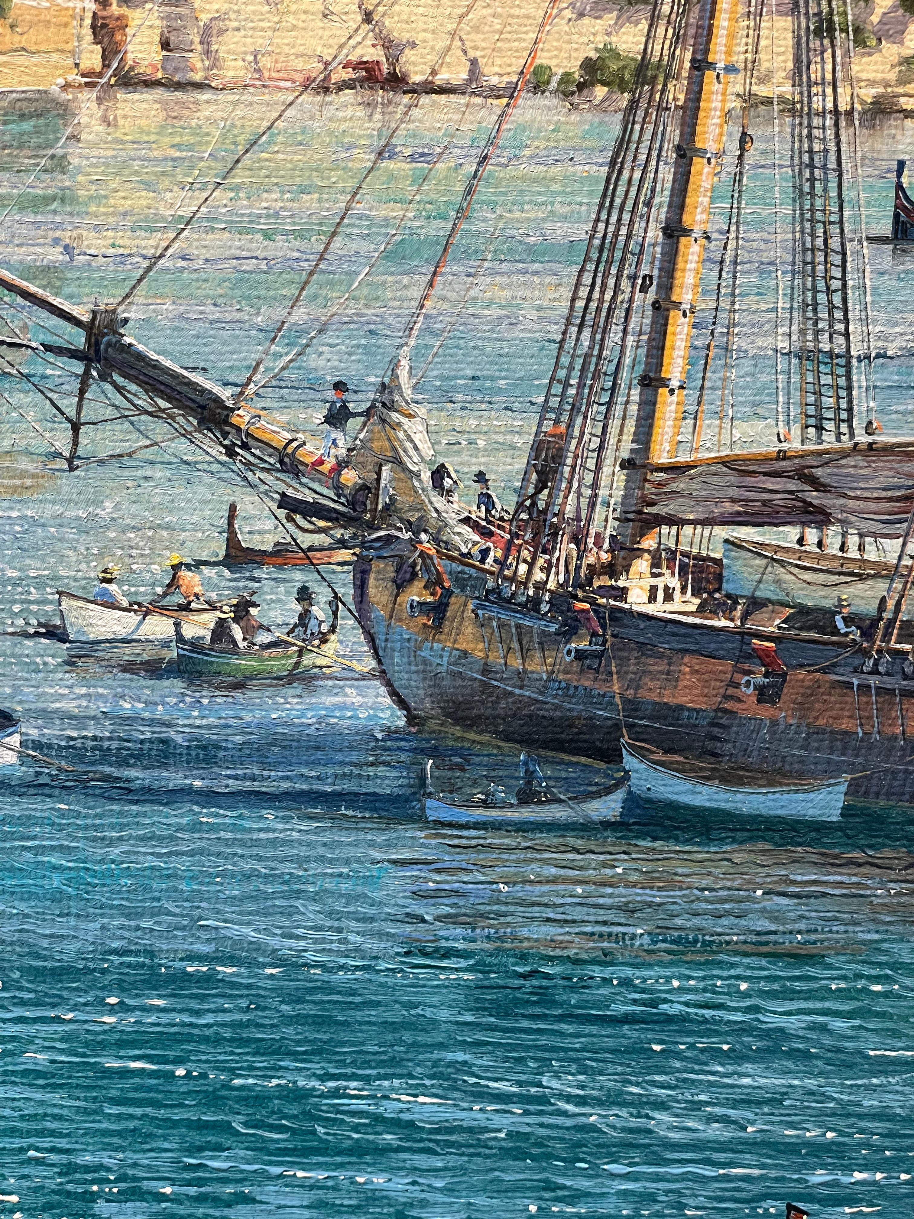 The Last Salute to Malta - Realist Painting by Maarten Platje