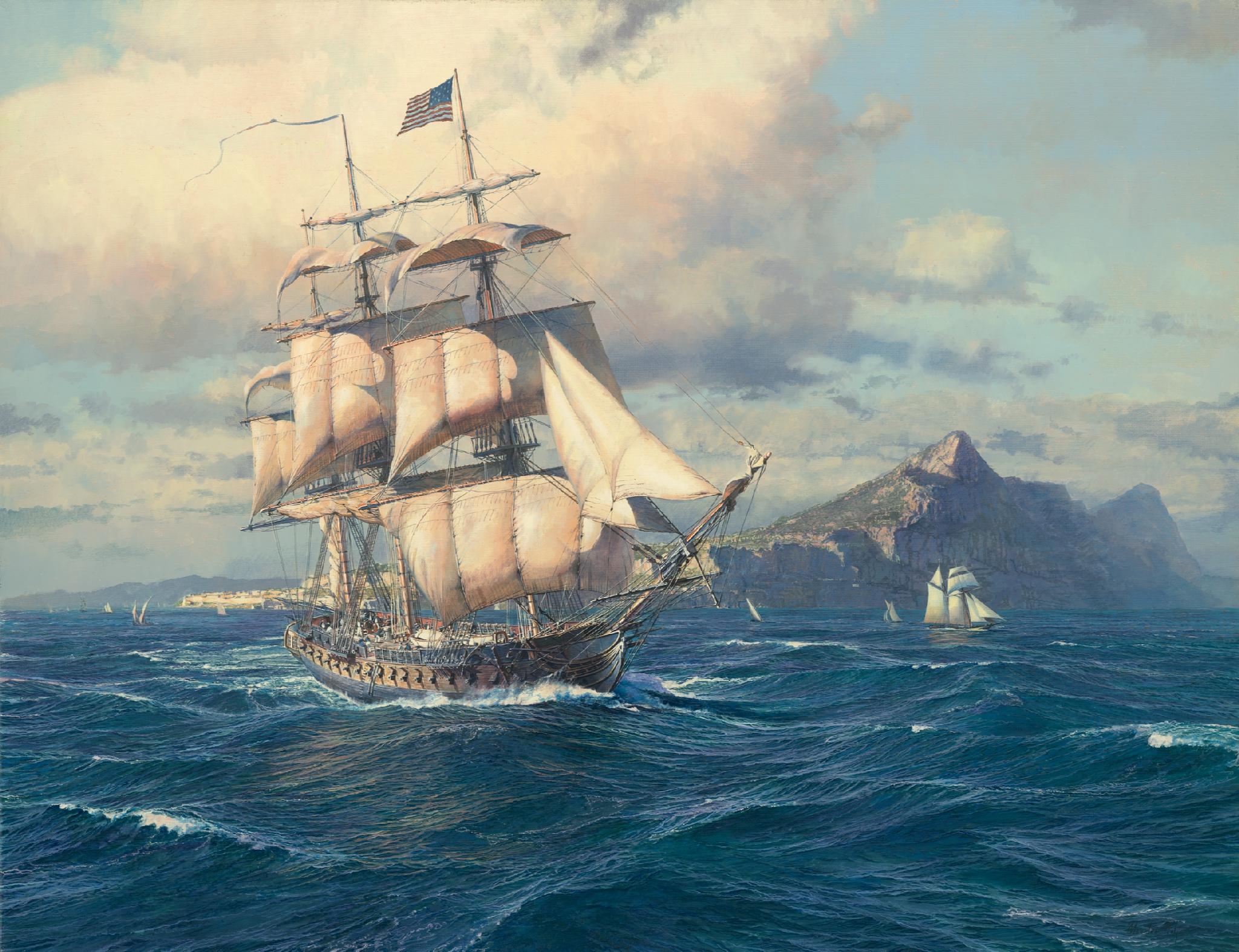 USS Philadelphia Passing Gibraltar