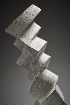 Architectural stoneware contemporary sculpture by Maarten Stuer