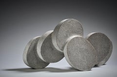 Architectural stoneware contemporary sculpture by Maarten Stuer