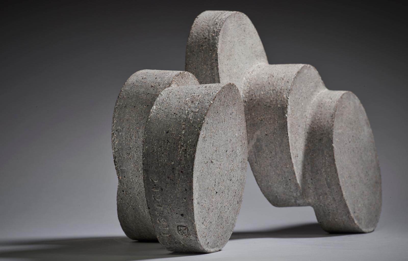 Architectural stoneware contemporary sculpture by Maarten Stuer For Sale 5