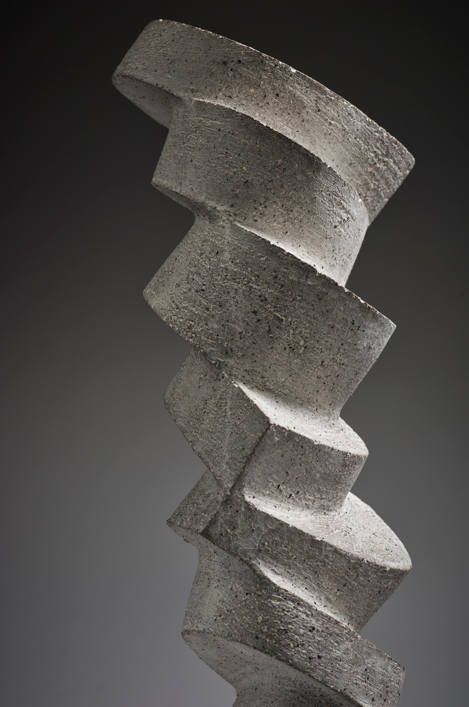 Architectural stoneware contemporary sculpture by Maarten Stuer For Sale 4