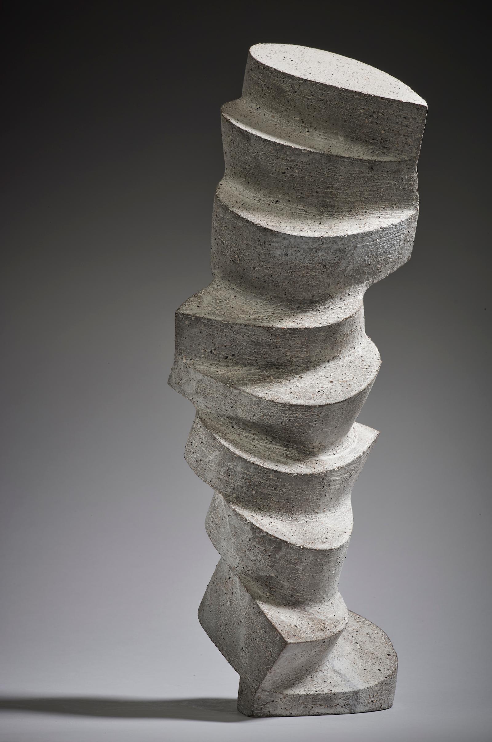 Architectural stoneware contemporary sculpture by Maarten Stuer For Sale 5